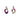 Boucles d'oreilles pendantes de forme  "ovale" pour oreilles percées, de la collection Vintage  avec des touches de couleur beige et violette