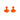Boucles d'oreilles "Petit Eventail" Orange - Thierry JOO